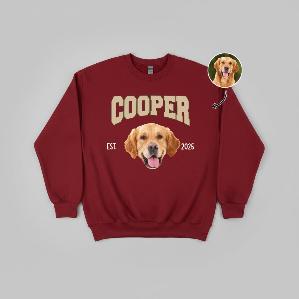 Custom Dog Photo And Name Sweatshirt For Dog Lover TH10 8968