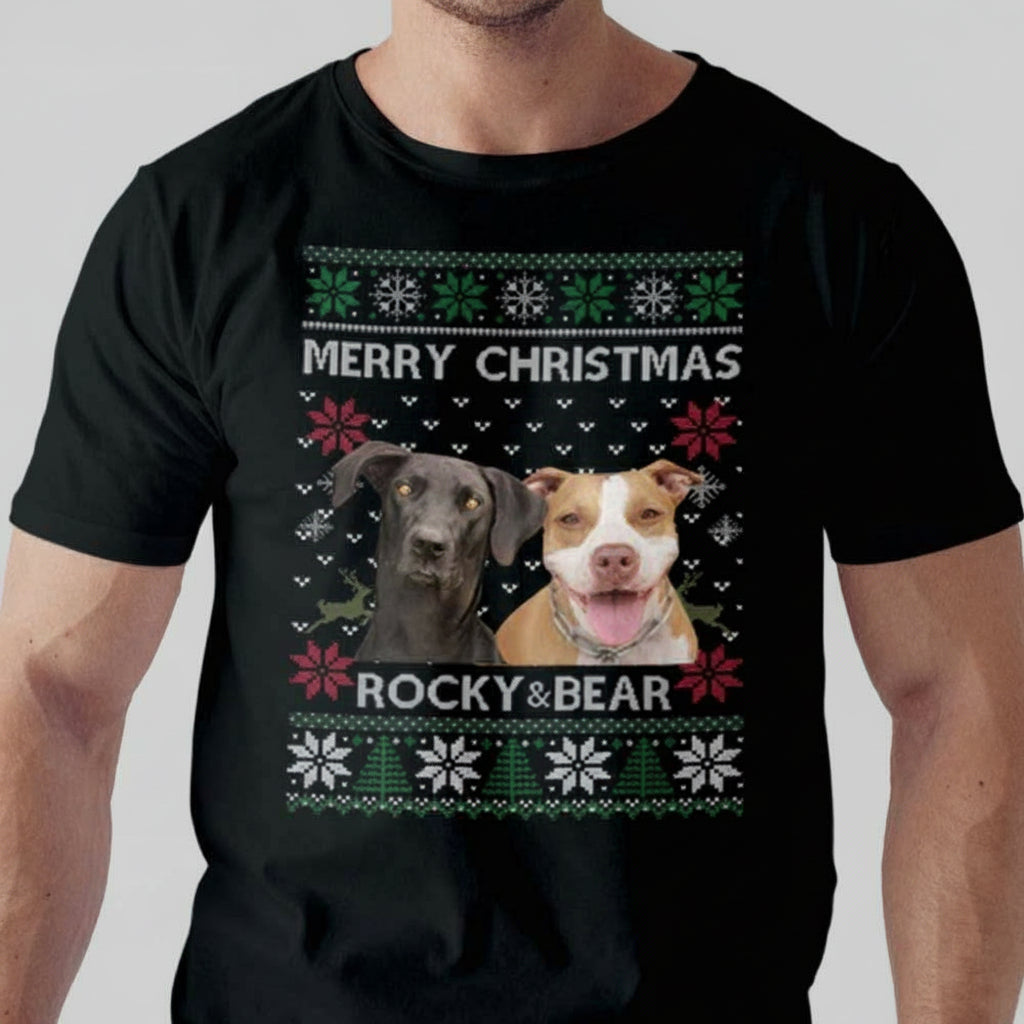 Custom Photo Ugly Christmas Ya Filthy Animal Dog Cat Sweatsh