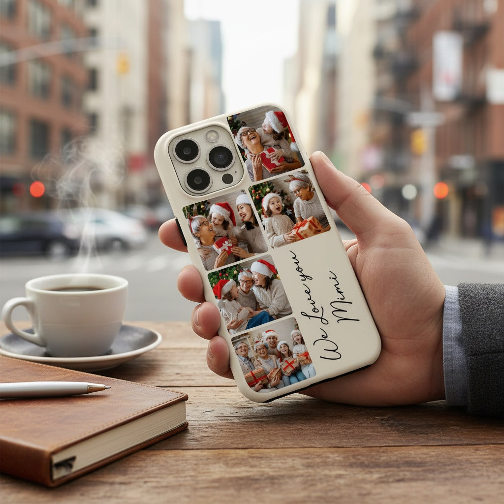 Custom Photo I Love You Mimi Phone Case Christmas Gift For Family