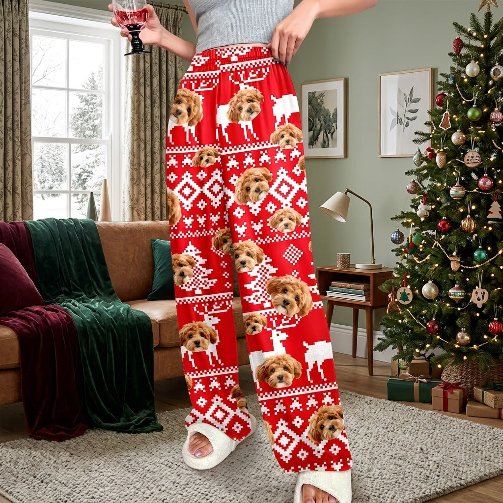 Custom Puppy Photo Pajamas For Dog Dad Dog Mom