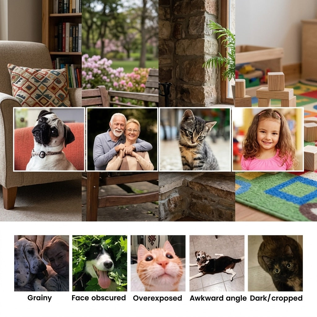 Custom Photo Dog and Cat Pajamas Christmas T286