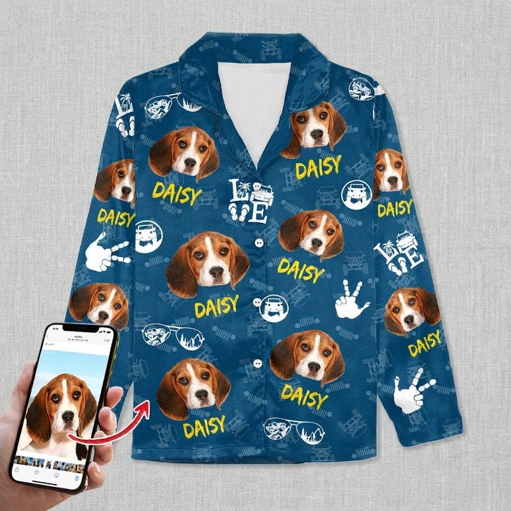 Custom Dog Cat Photo Offroad Pajamas