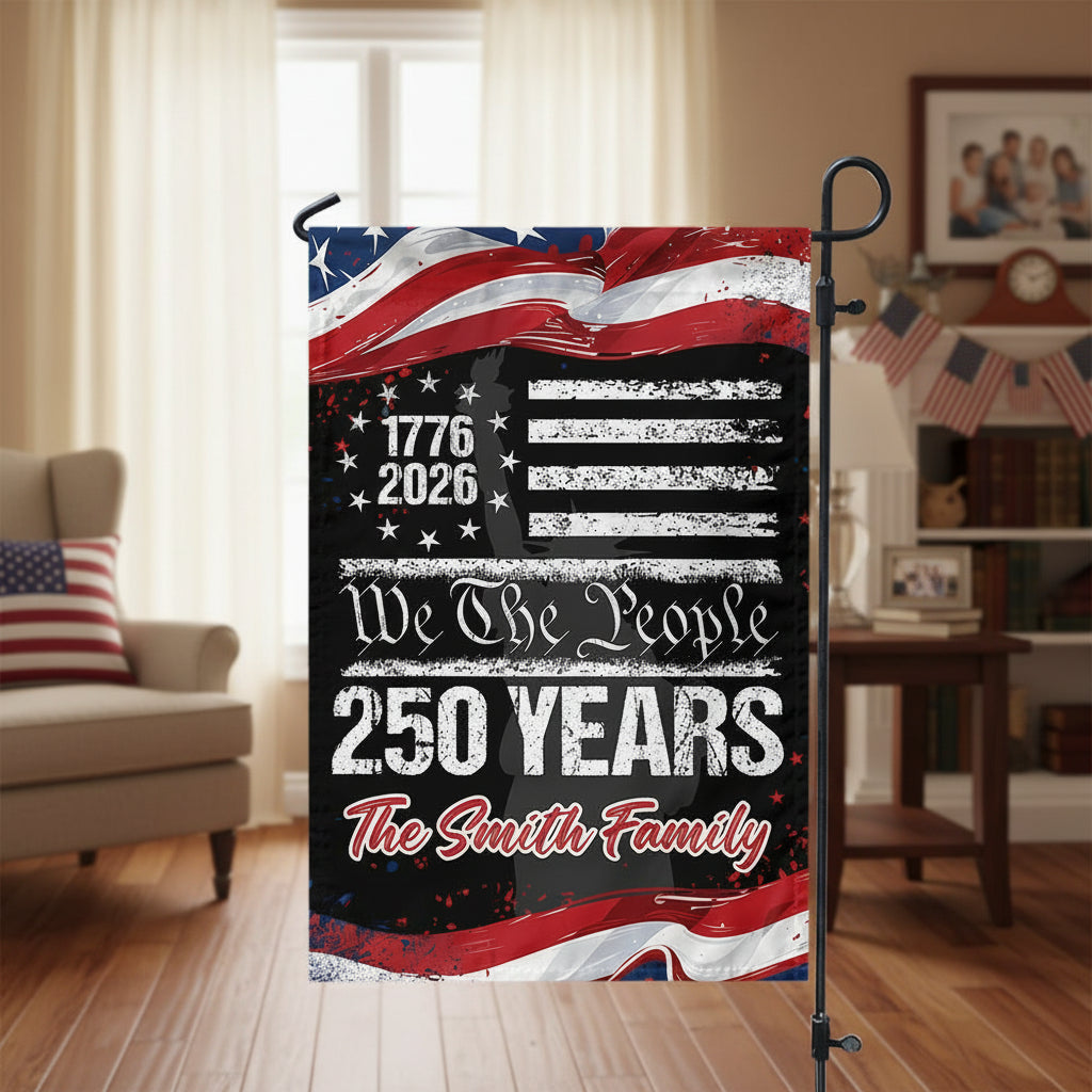 Custom 250 Years USA 250th Birthday 1776-2026 Eagle Garden Flag