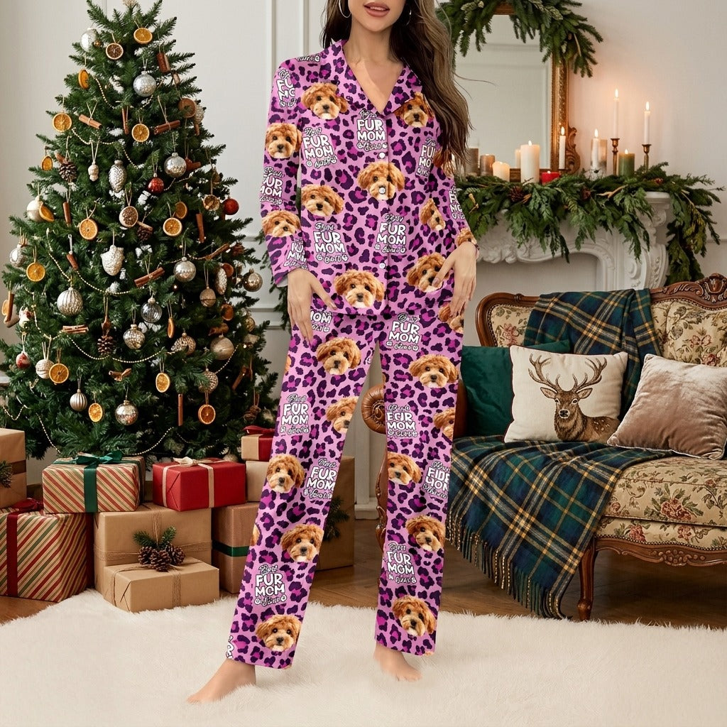 Custom Photo Dog & Cat Personalized Pajamas Christmas Gift For Pet Owners, Pet Lovers