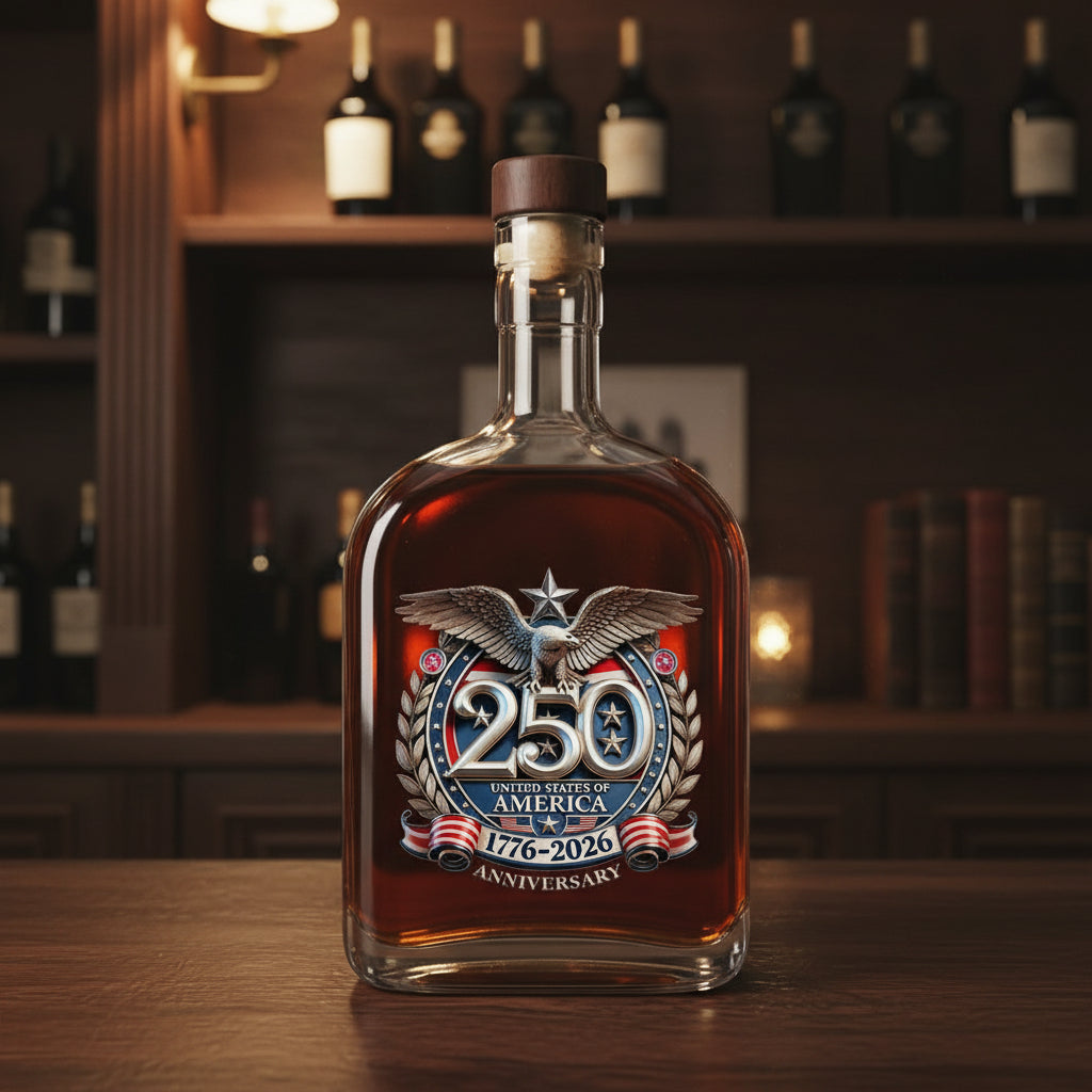 USA Eagles 250th Anniversary Semiquincentennial 1776-2026 Whiskey Bottle