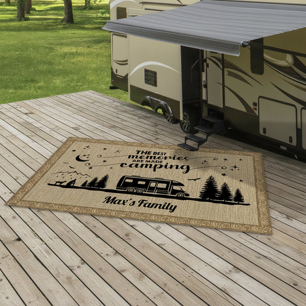 Happy Campers Camping Patio Mat Personalized Gift TA29 88848