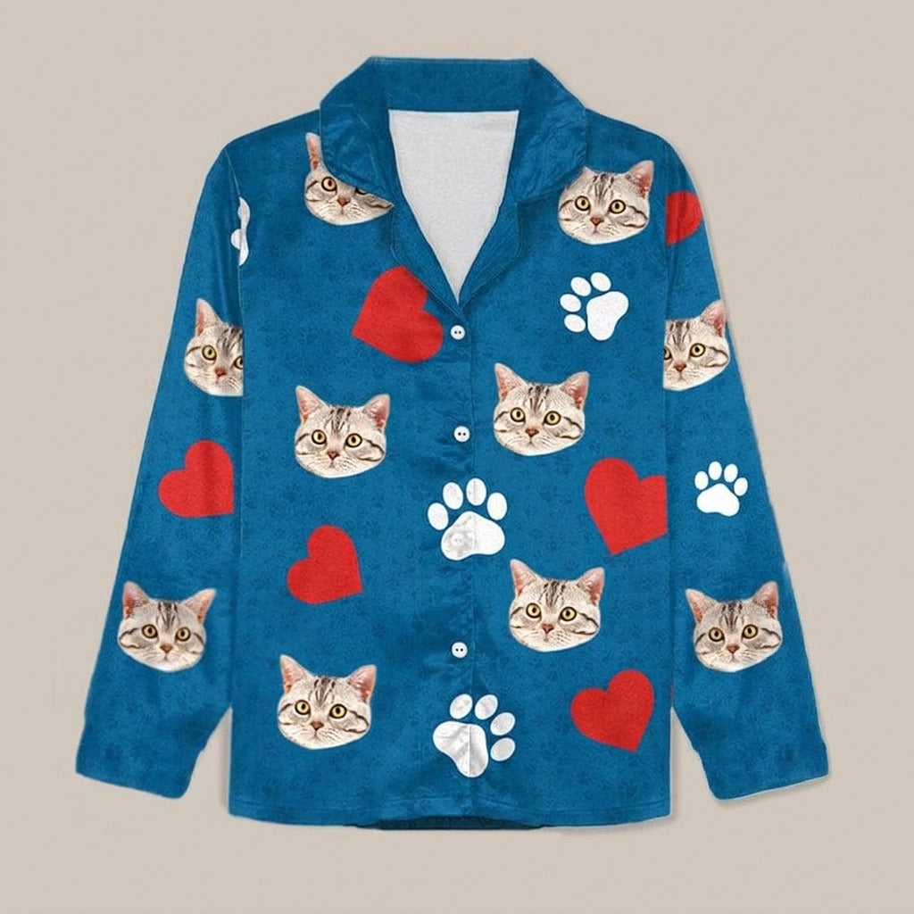 Custom Photo Dog Cat With Accessories Pattern Pet Pajamas T368