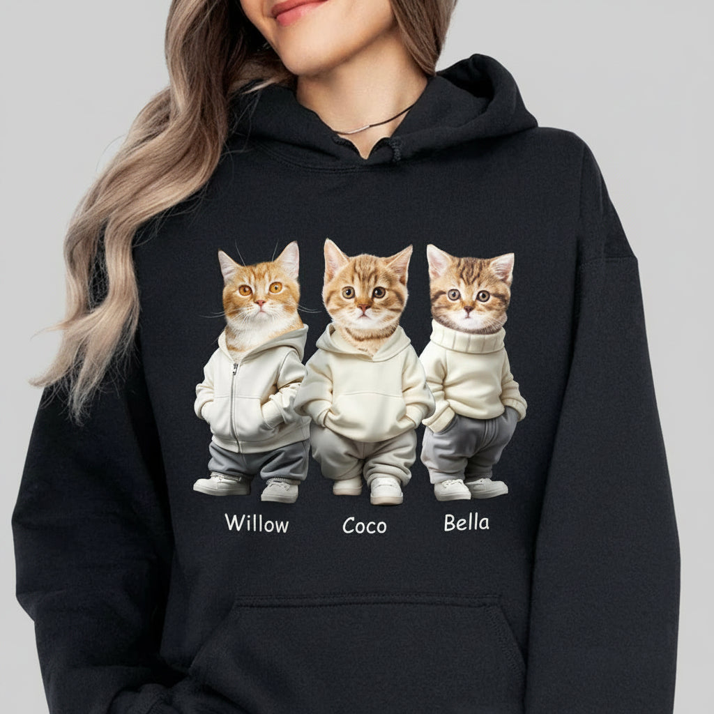 Custom Face Cute Cat Dark Shirt Gift For Cat Lovers HA75 891