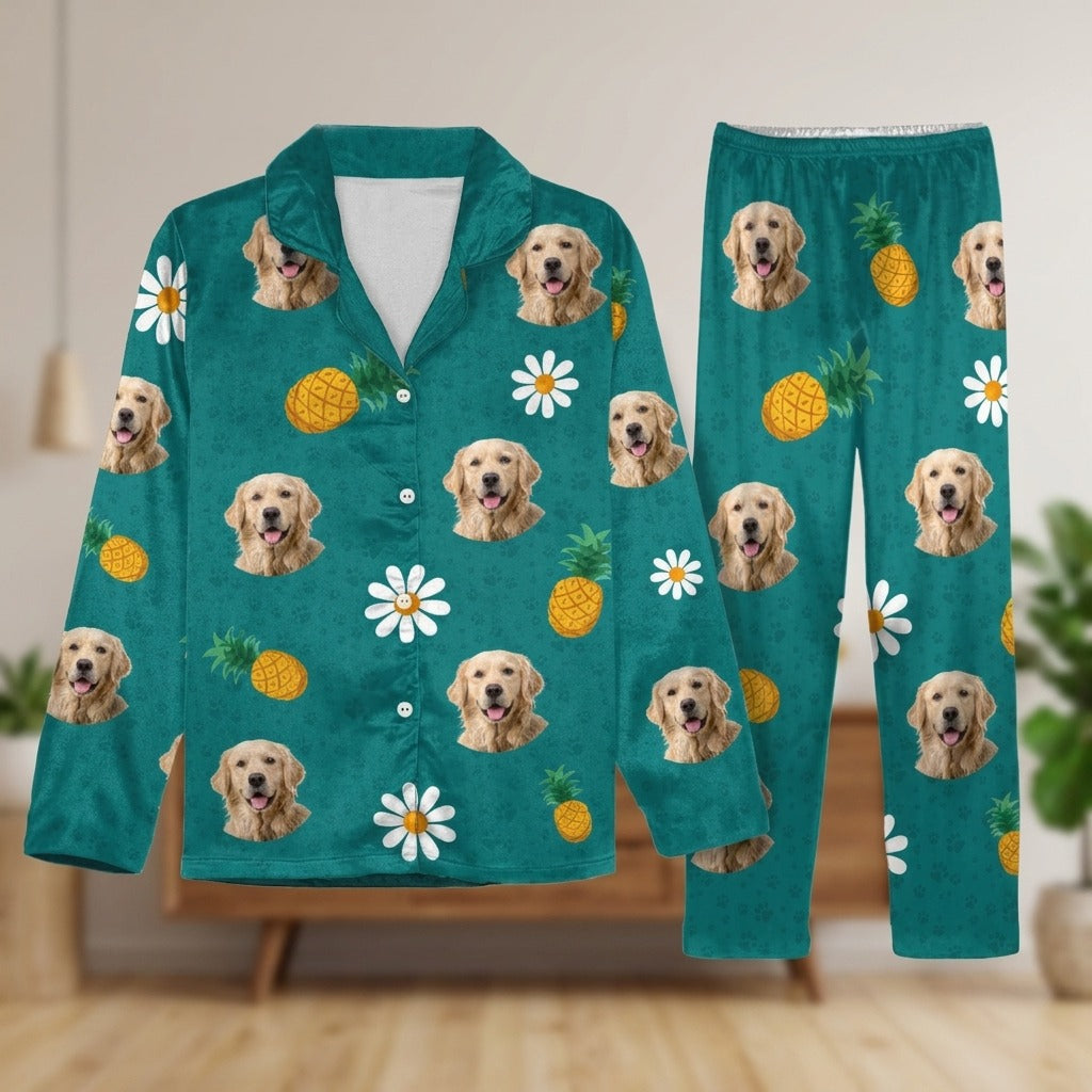 Custom Photo Dog Cat With Accessories Pattern Pet Pajamas T368
