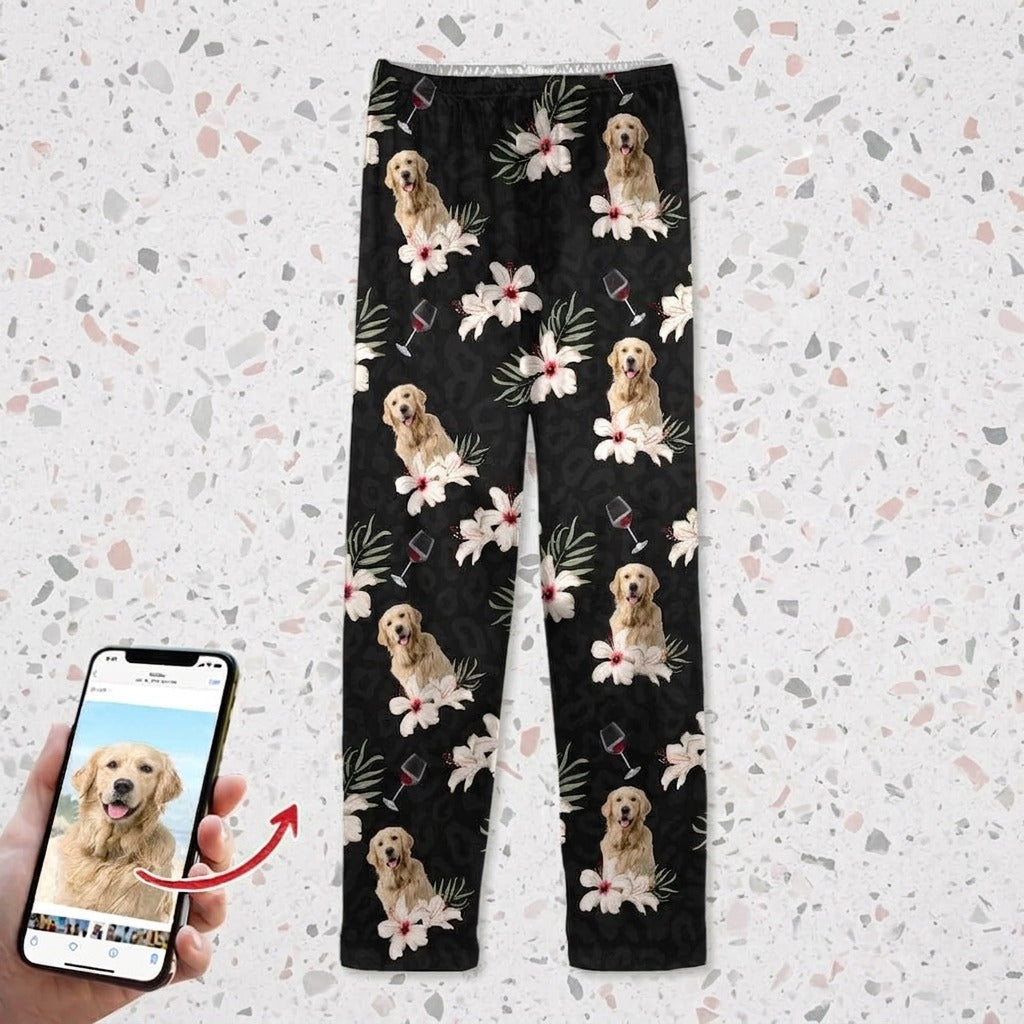 Custom Photo Dog Cat A Simple Woman Pajamas
