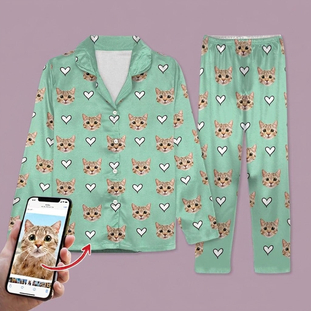 Custom Dog Cat Photo With Icon Decoration Pet Pajamas T368
