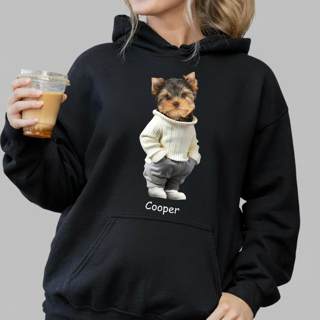 Custom Face Cute Dog Dark Shirt Gift For Dog Lovers HA75 891