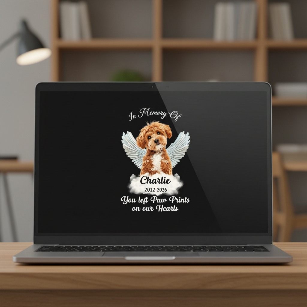 Custom Photo Dog Loss Memorial Car Window Decal Sticker CH07