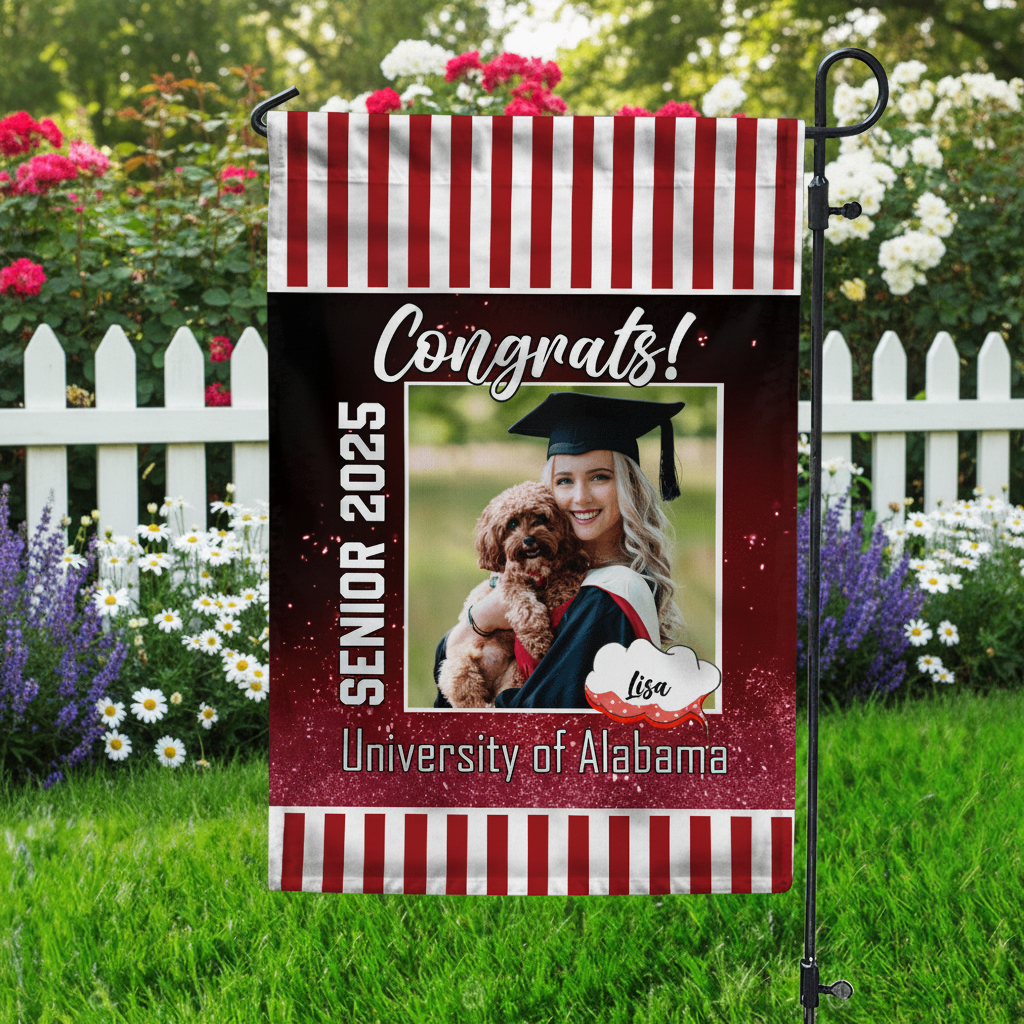 Congrats Graduation Garden Flag, Senior Flag