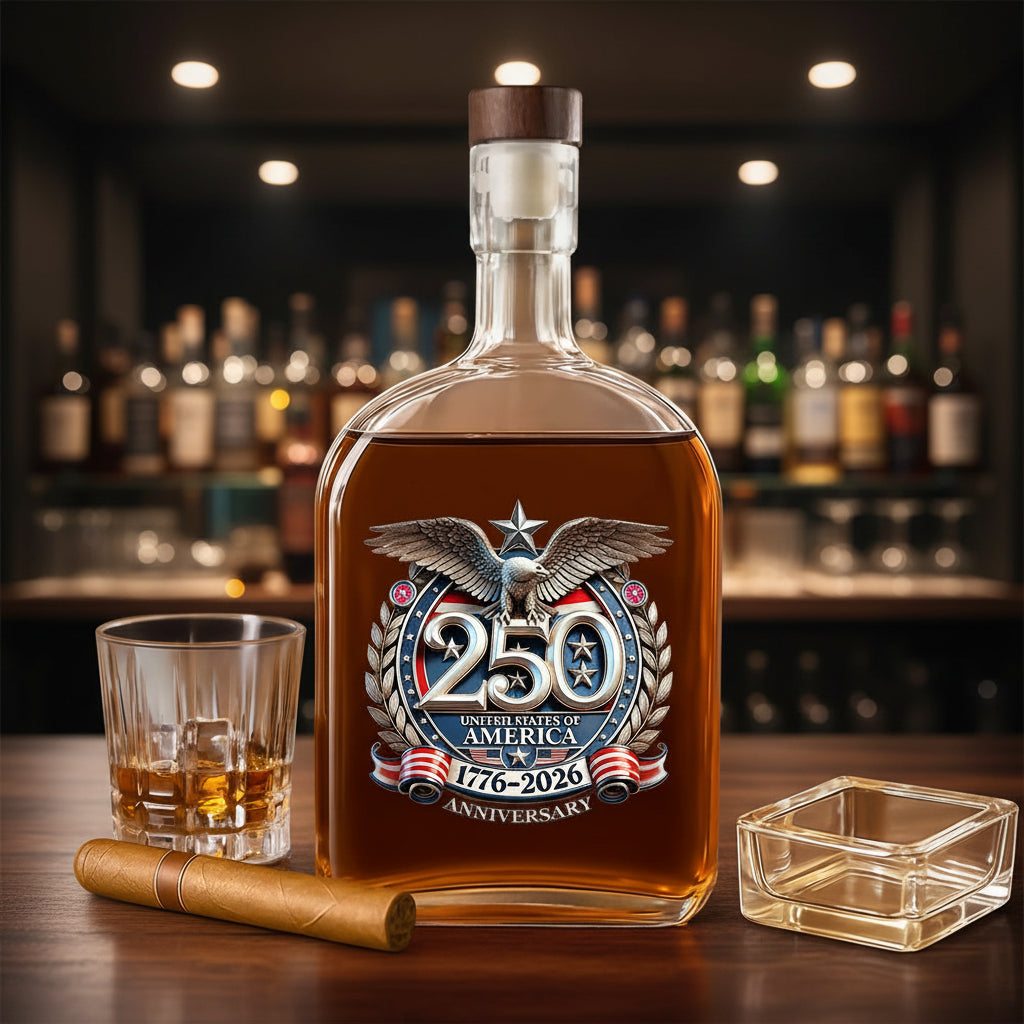 USA Eagles 250th Anniversary Semiquincentennial 1776-2026 Whiskey Bottle