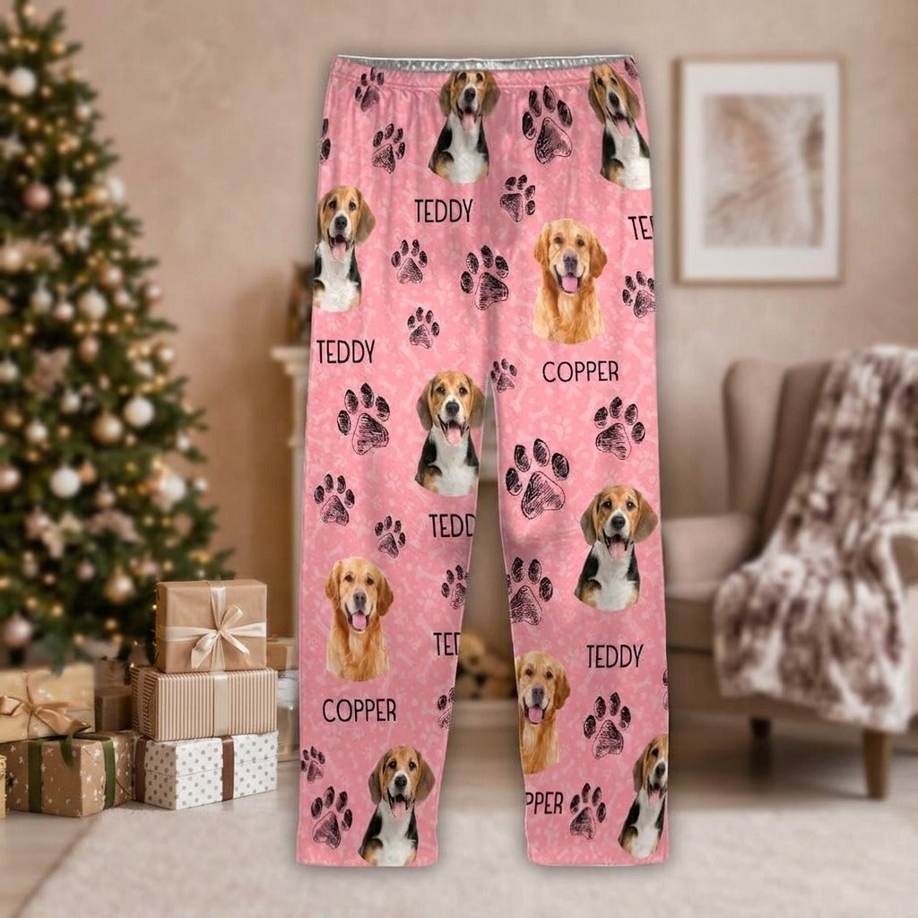 Custom Photo Dog Cat Paw For Dog Cat Lover Pajamas Christmas NKT1