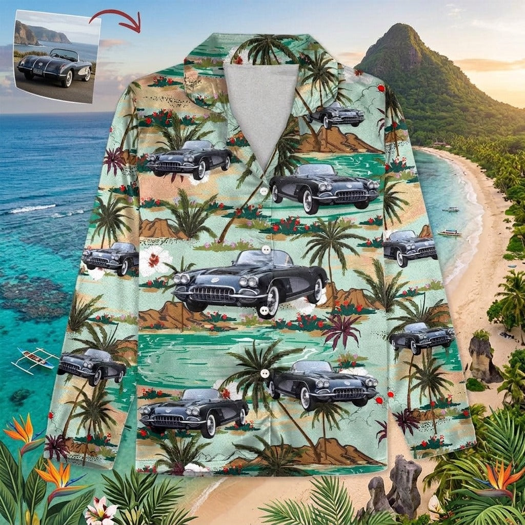 Custom Photo With Accessories Pattern Car Pajamas