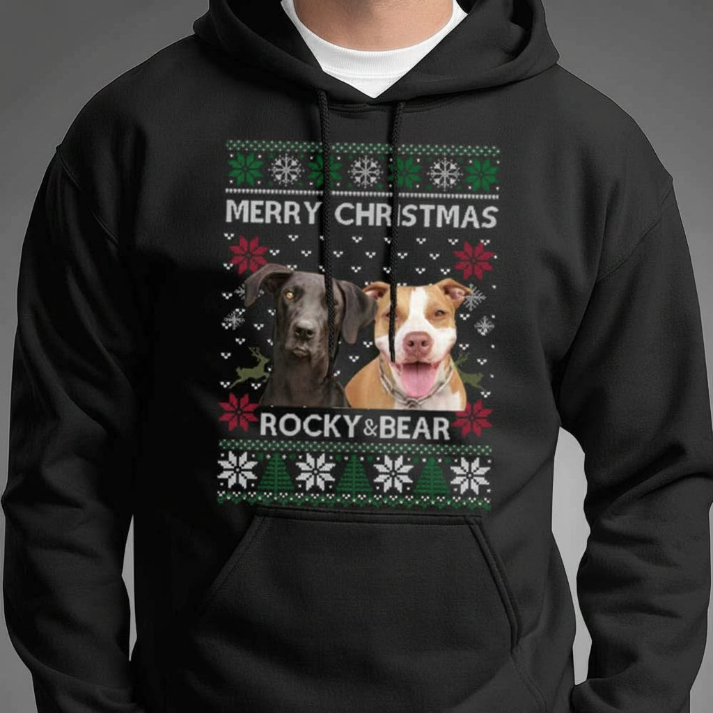 Custom Photo Ugly Christmas Ya Filthy Animal Dog Cat Sweatsh