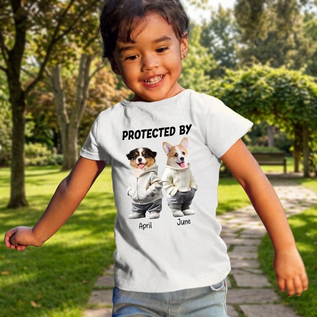 Custom Face Cute Dog Unconditional Love In A Furry Baby Onesie Baby Shirt