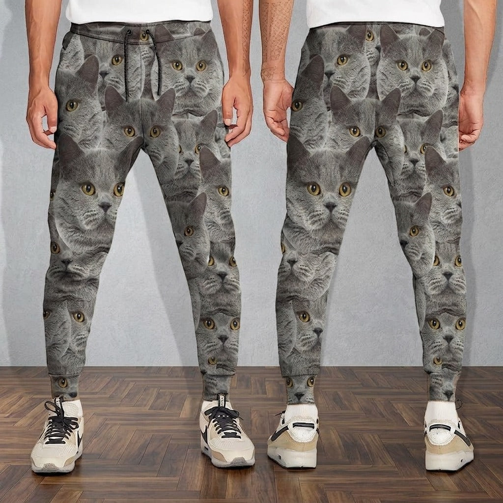 Customized Sweatpants Upload Photo Dog Cat For Men and Women's 888950 54298