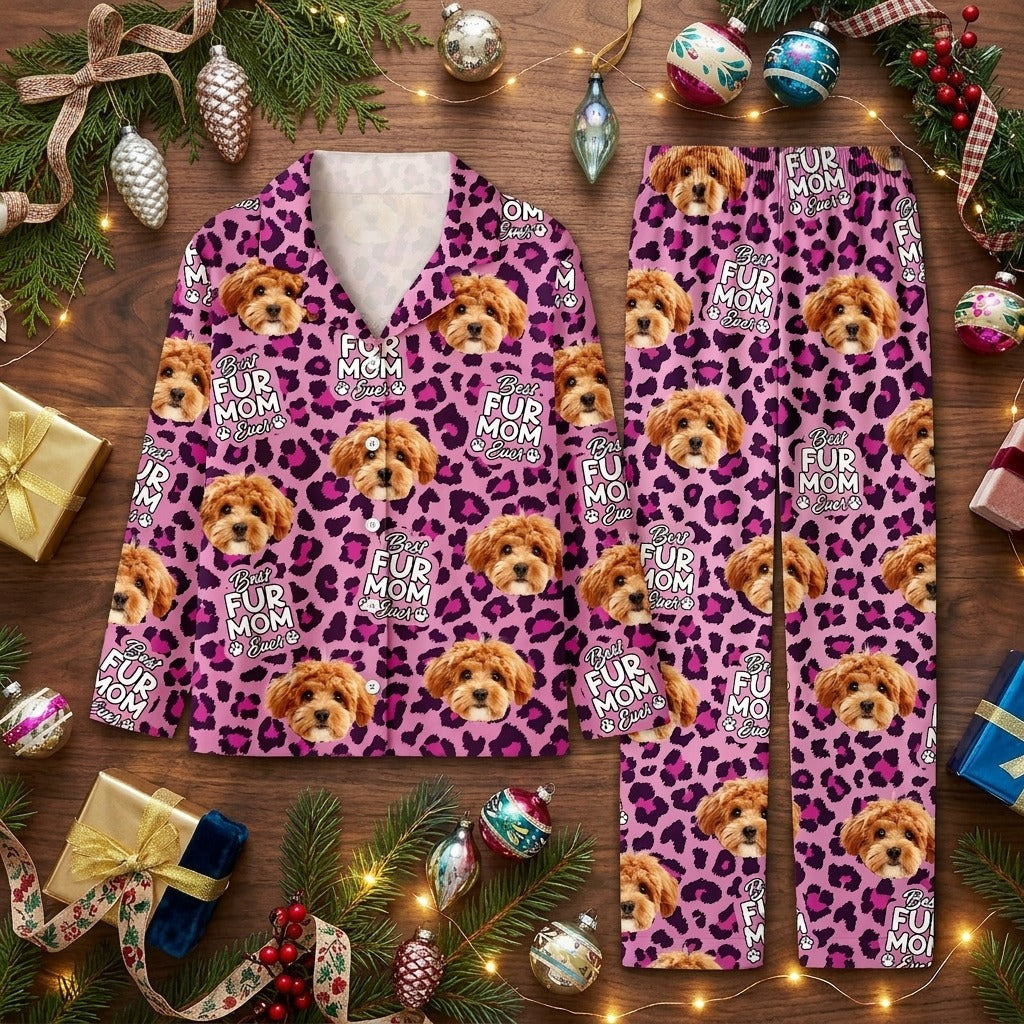 Custom Photo Dog & Cat Personalized Pajamas Christmas Gift For Pet Owners, Pet Lovers