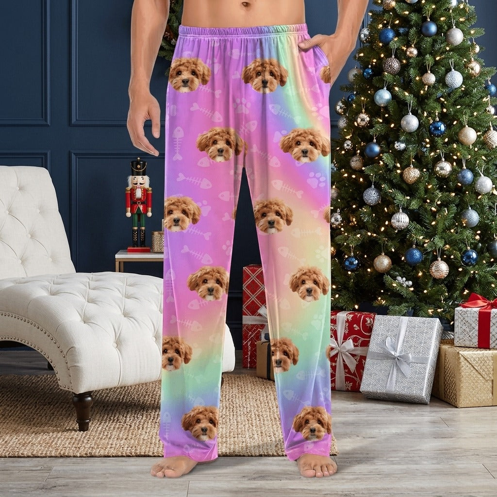 Custom Face Dog Cat Pants Christmas Gift