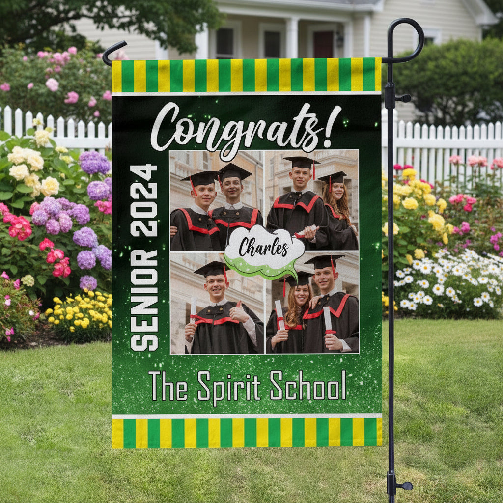 Congrats Graduation Garden Flag, Senior Flag