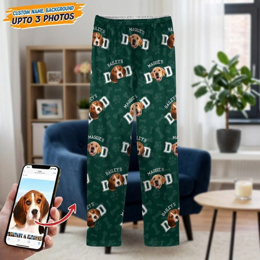 Custom Photo Dog Dad Dog Mom Pajamas