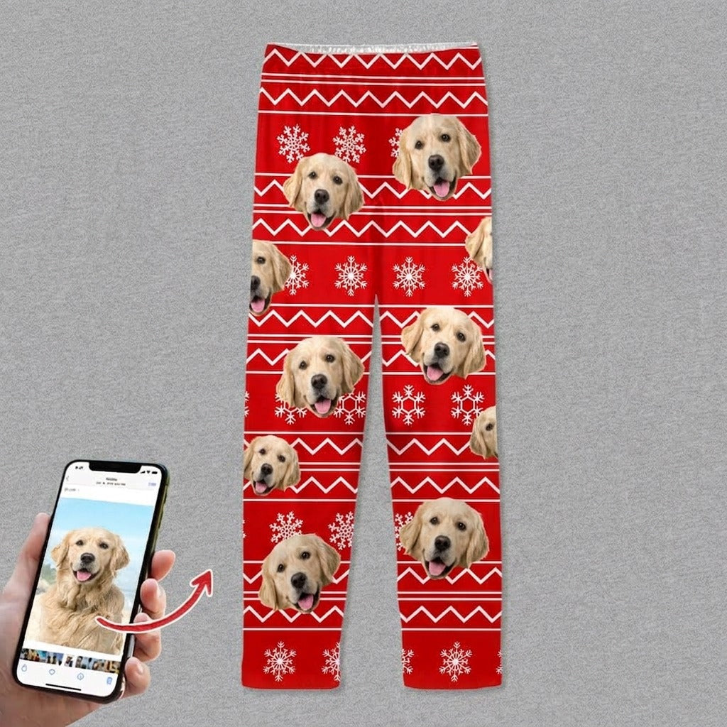 Custom Photo Christmas Dog Pajamas