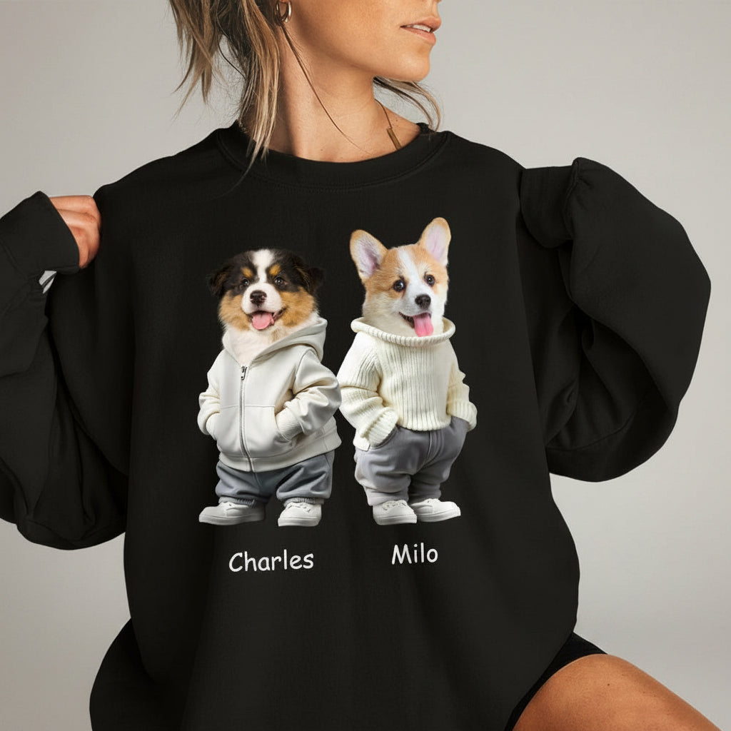 Custom Face Cute Dog Dark Shirt Gift For Dog Lovers HA75 891