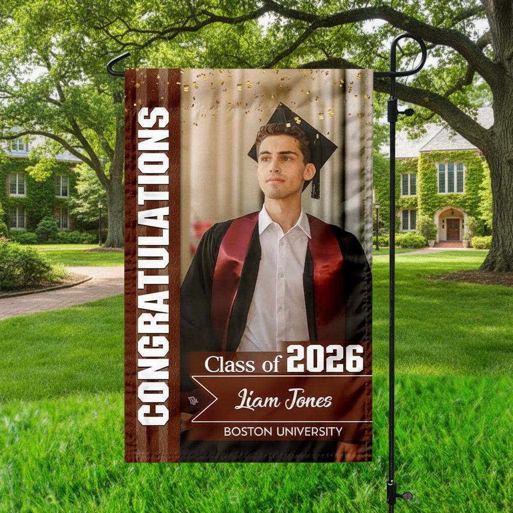 Custom Photo Congratulations Class Of 2026 Graduation Garden