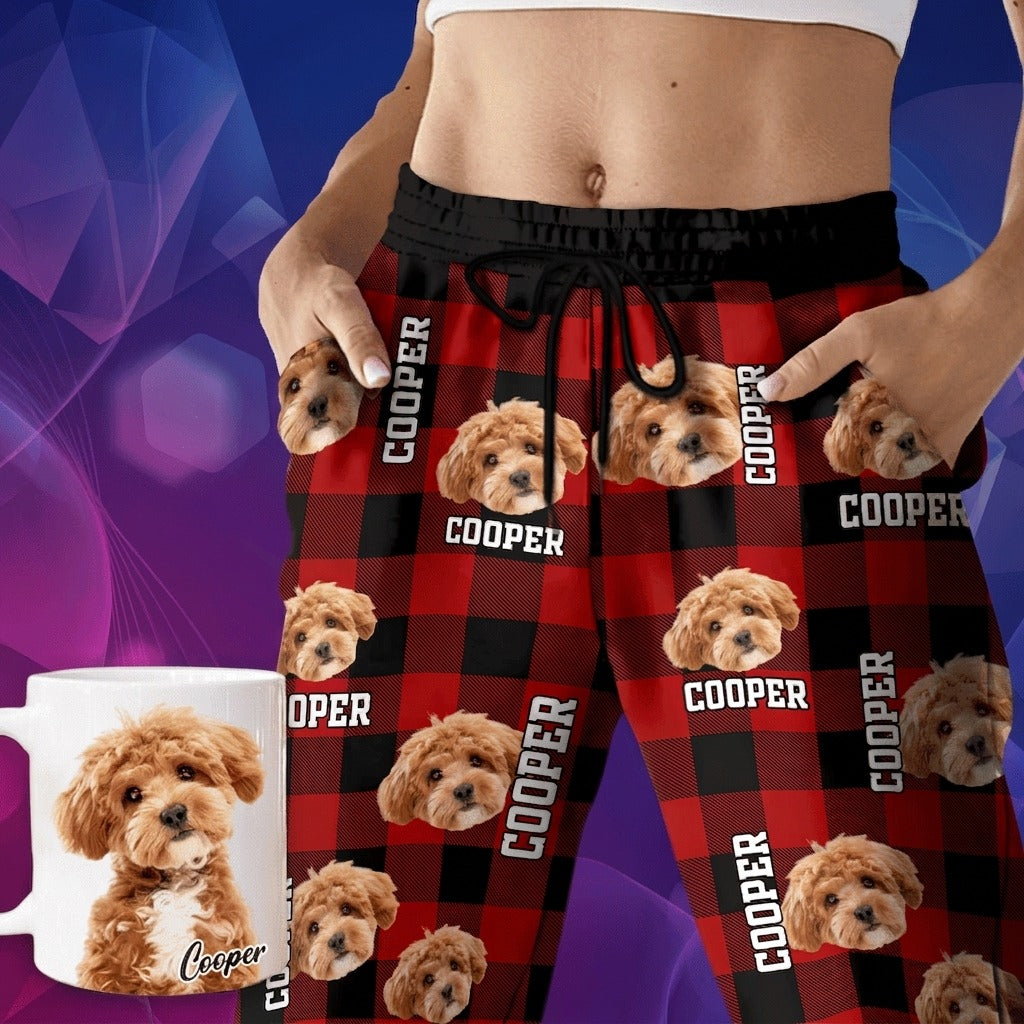 Custom Photo Name Dog Cat Men And Women's Sweatpants