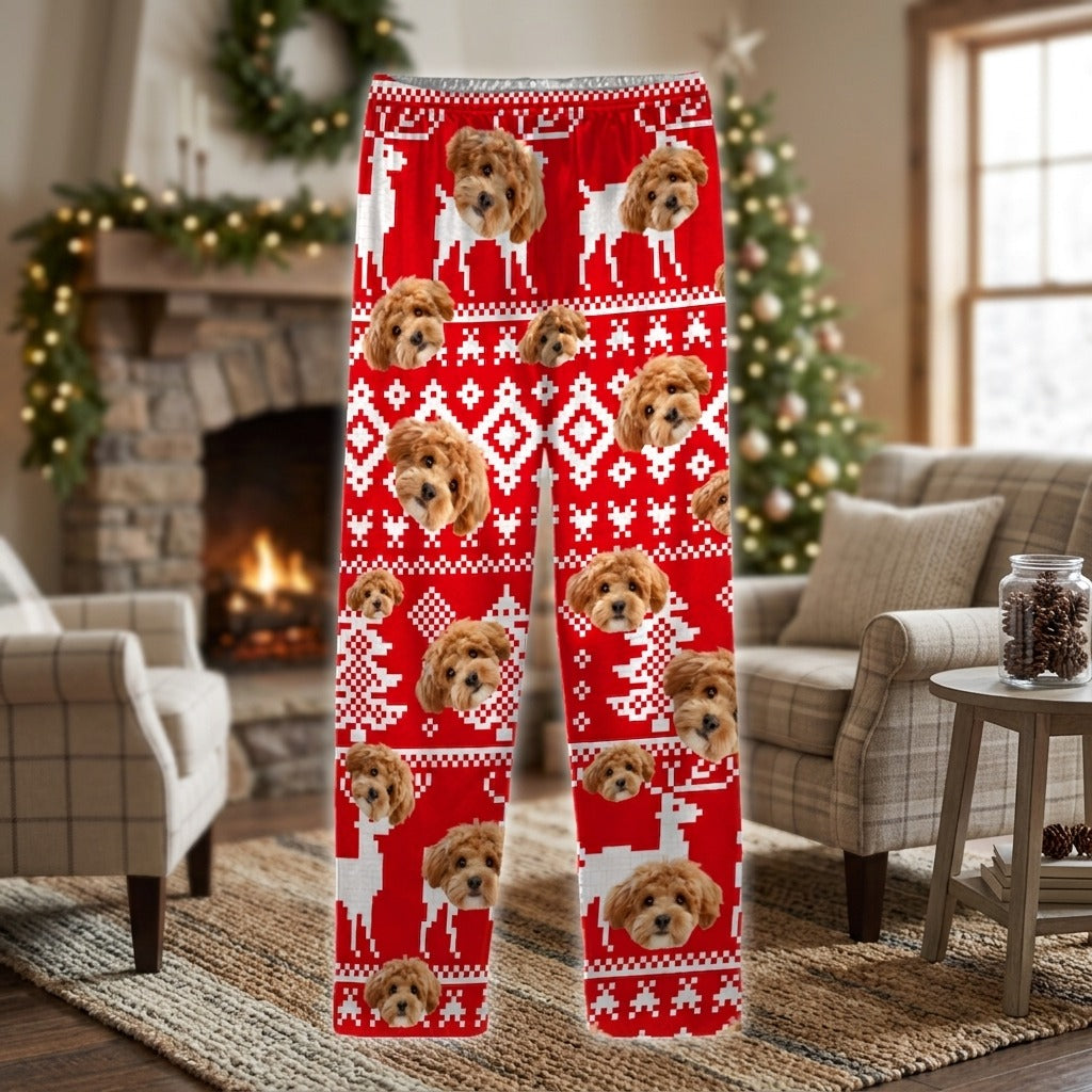 Custom Puppy Photo Pajamas For Dog Dad Dog Mom
