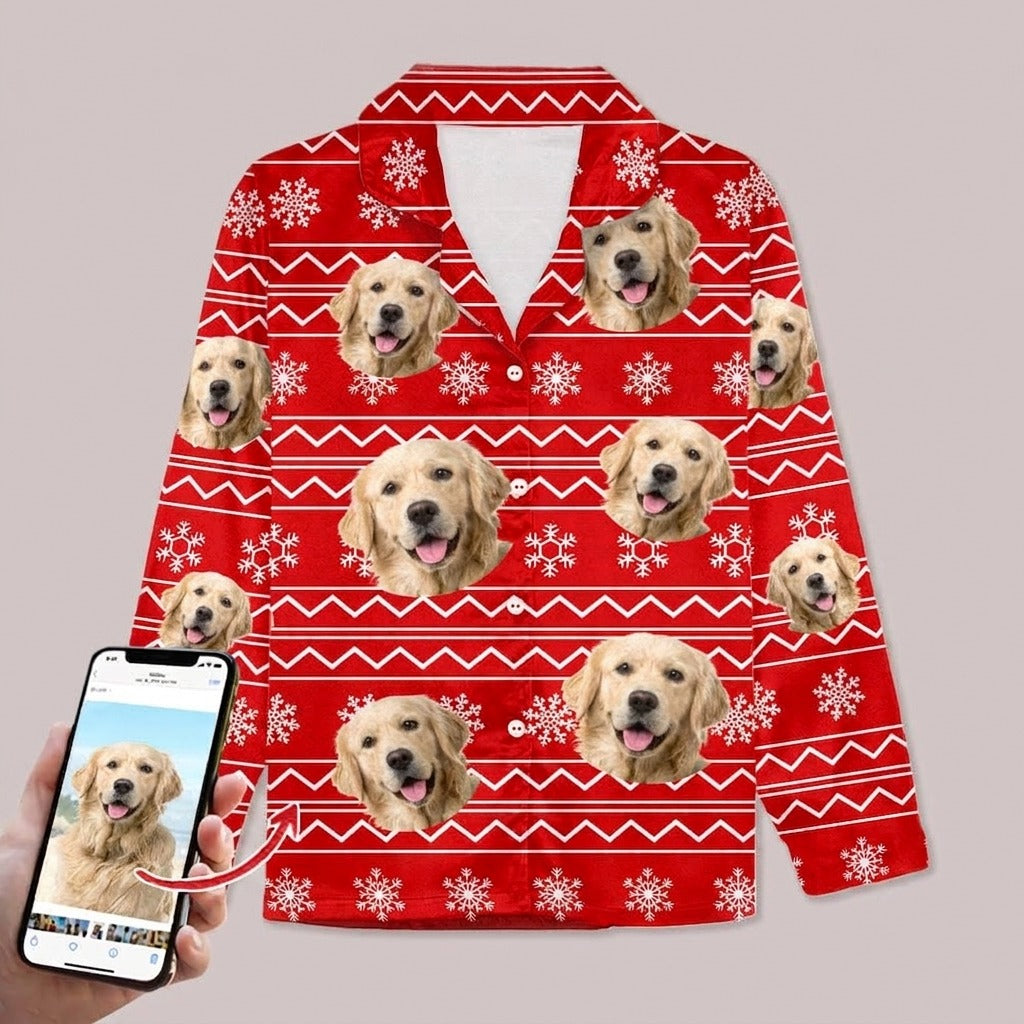 Custom Photo Christmas Dog Pajamas
