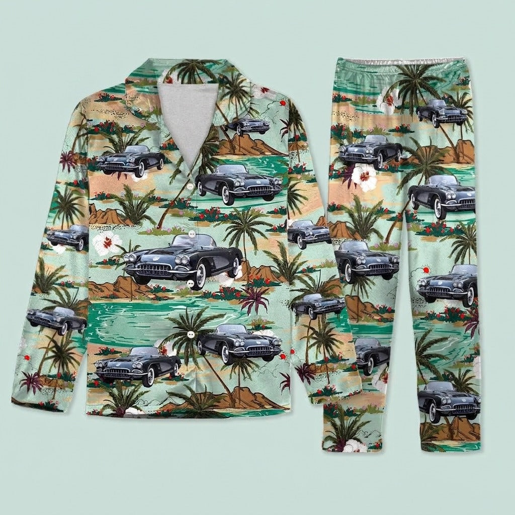 Custom Photo With Accessories Pattern Car Pajamas