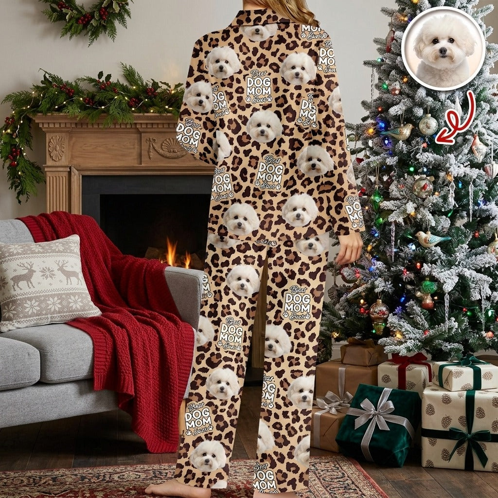 Custom Photo Dog & Cat Personalized Pajamas Christmas Gift For Pet Owners, Pet Lovers