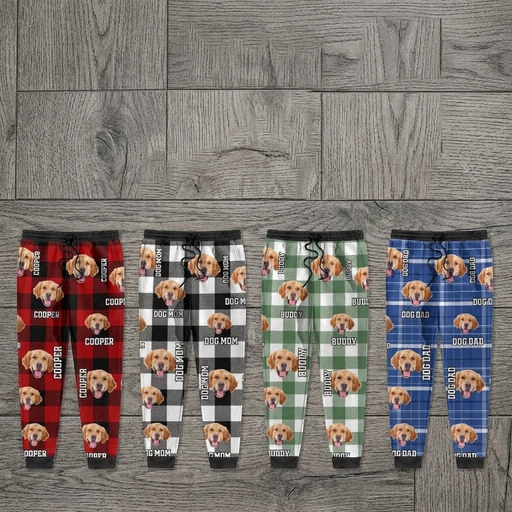 Custom Photo Name Dog Cat Men And Women's Pants
