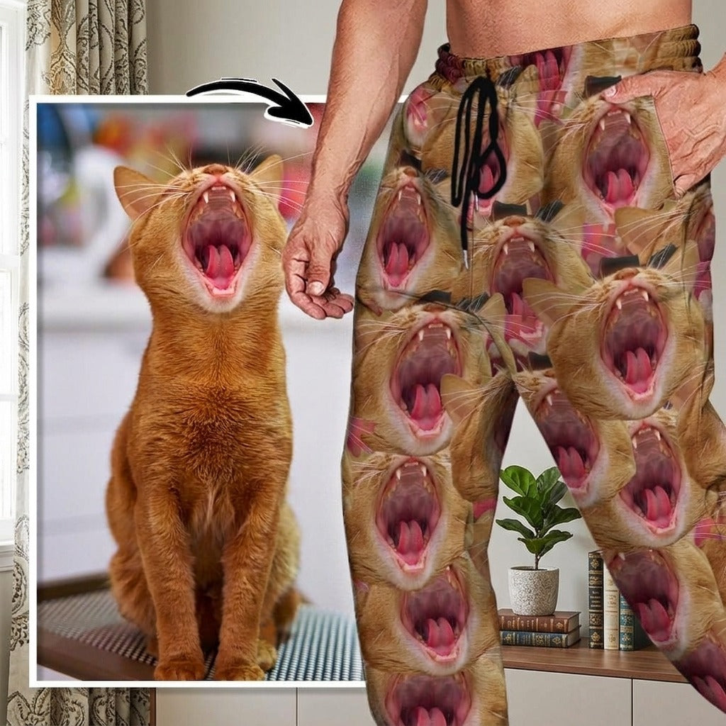 Customized Sweatpants Upload Photo Dog Cat For Men and Women's 888950 54298