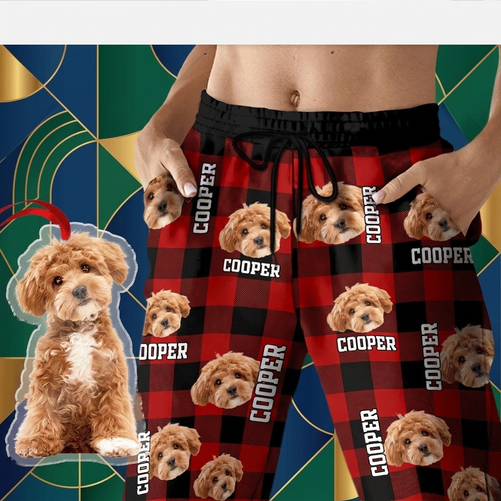 Custom Photo Name Dog Cat Men And Women's Sweatpants