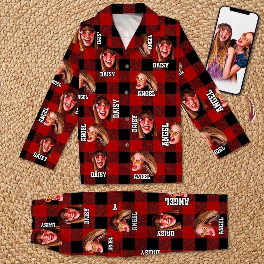 Custom Photo Human Face For Bestie Pajamas