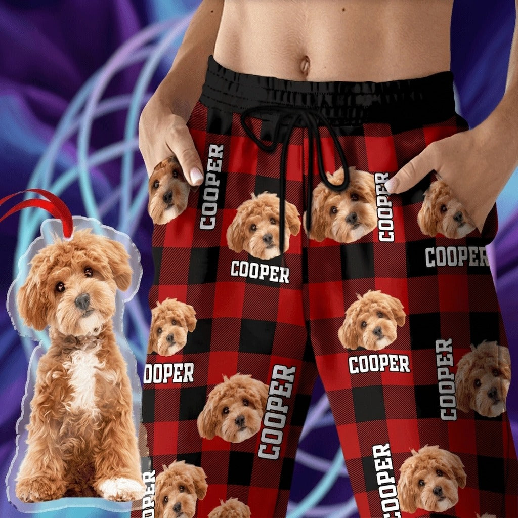 Custom Photo Name Dog Cat Men And Women's Sweatpants