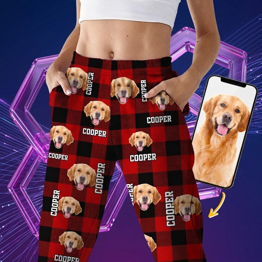 Custom Photo Name Dog Cat Men And Women's Sweatpants