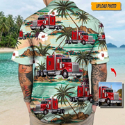 Upload Truck Photo Hawaiian Shirt,