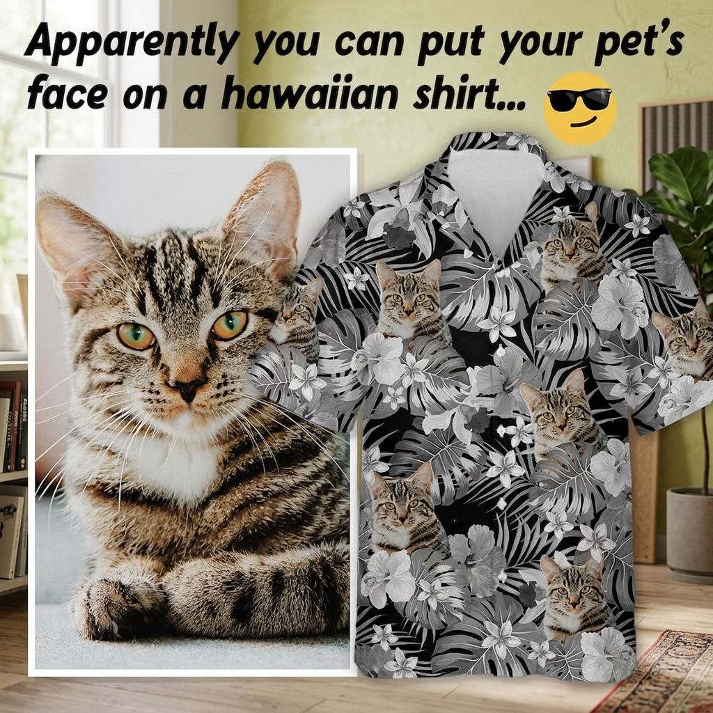 Custom Cat Tropical Hawaii Hawaiian Shirt — Gift for Cat Lovers AANWV