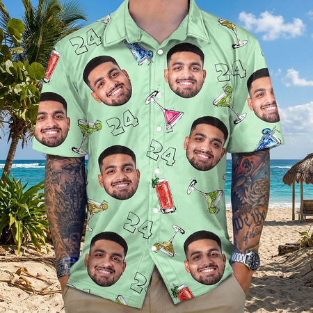 Custom Birthday Party Drinks Hawaii Hawaiian Shirt — Birthday Gift ZN885
