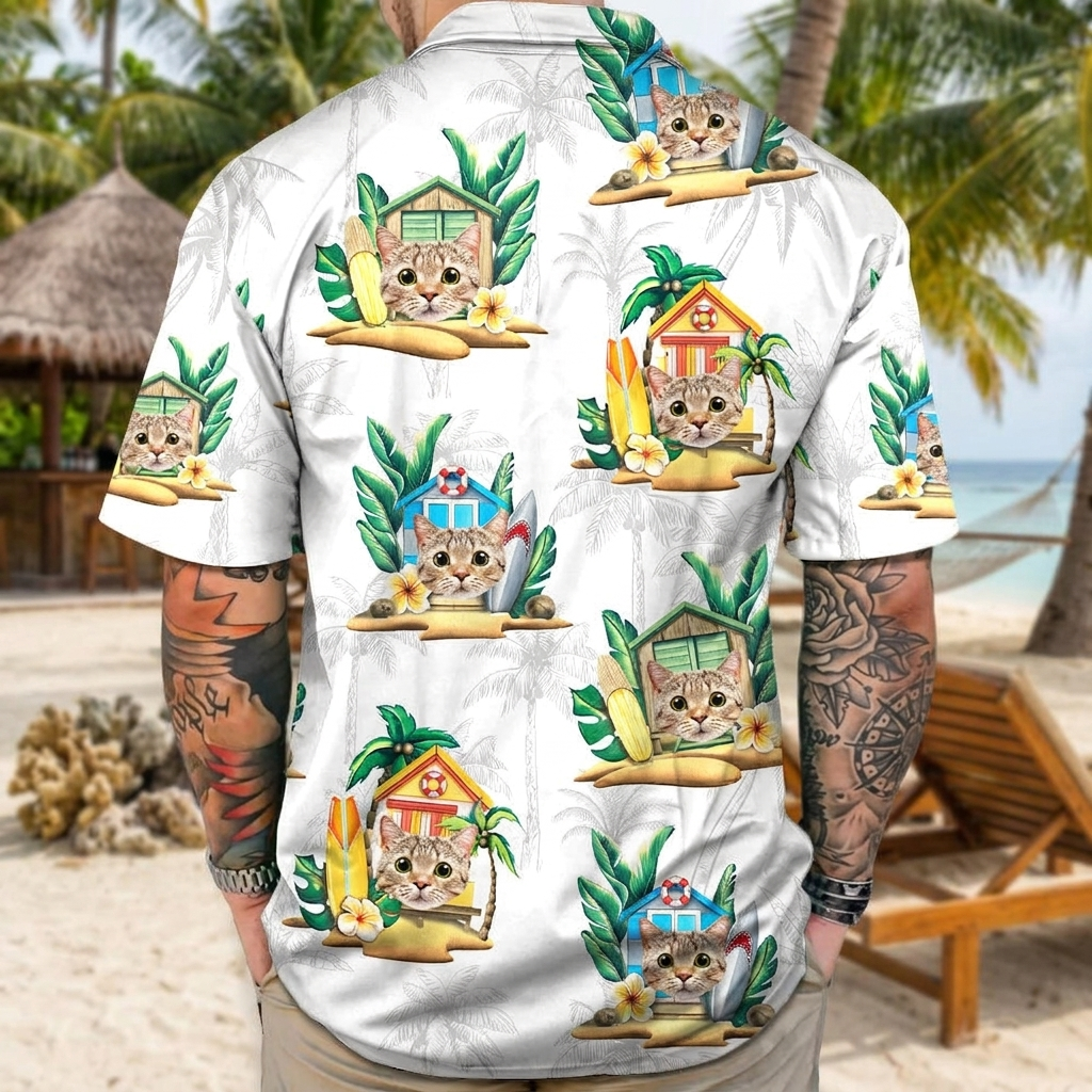Custom Cat Tropical Hawaiian Shirt — Gift for Cat Lovers DANMJ