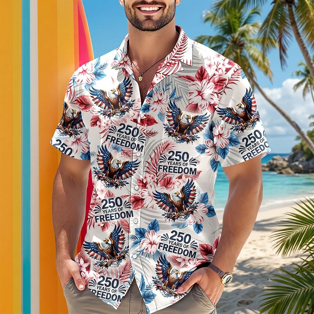 Personalized America 250th Anniversary Hawaiian Shirt