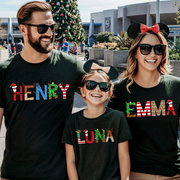 Custom Name Christmas Design Family T-Shirt — Family Gift 5QUW2