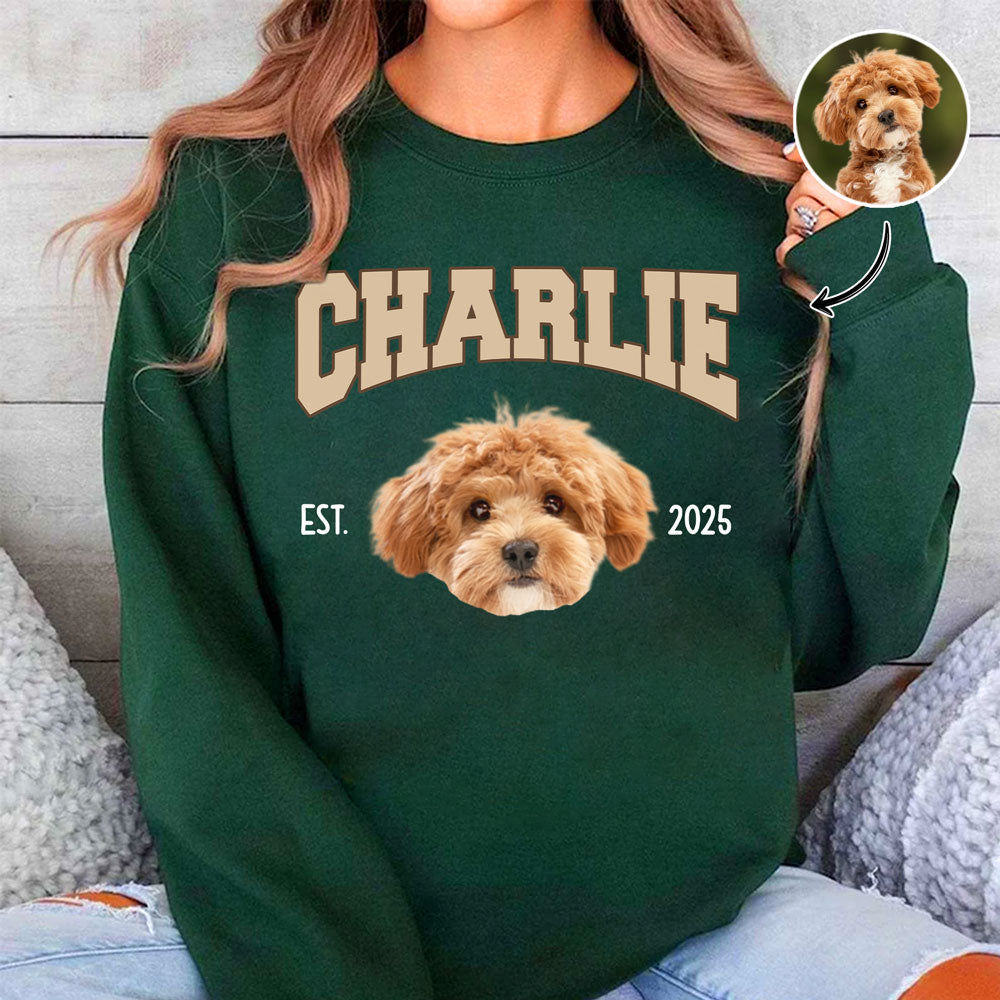 Custom Dog Photo And Sweatshirt - main product view with custom photo design