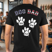 Dog Dad Dog Mom Personalized Custom Dog Backside Shirt